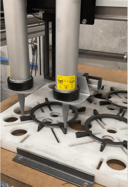 Application of adhesive on stoves